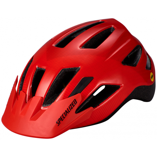 CAPACETE SPECIALIZED SHUFFLE YOUTH MIPS LED - VERMELHO/RISCOS